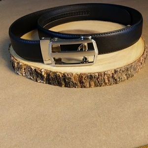 Mens/Boys Black Leather Belt